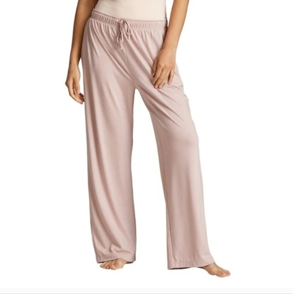 New! Natori Lounge Pants Size Small Pink Beige PJ Pants Casual Neutral Relaxed - Picture 3 of 13